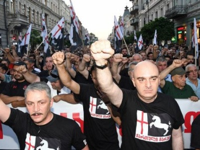 «Վրացական երթը» ցույց է անցկացնում ընդդեմ «Բաց հասարակություն հիմնադրամի»