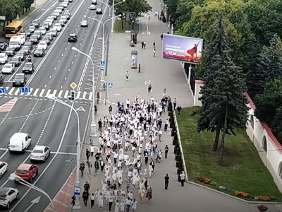 Belarusian women holding protest against power structures' actions