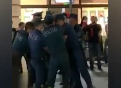 Armenia police brutally apprehend citizen for not wearing face mask