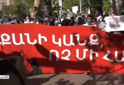Amulsar gold mine project protesters silence police with drums, march kicks off (LIVE)