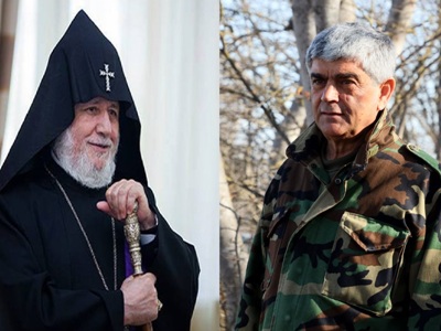 Karabakh hero congratulates Catholicos of All Armenians on his birthday