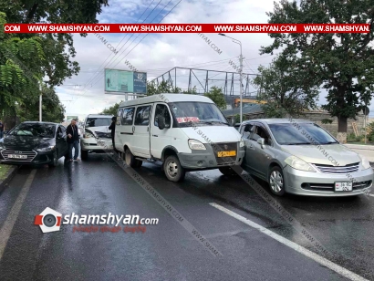 Շղթայական ավտովթար Երևանում. Իսակովի պողոտայում՝ մաքսատան դիմաց միմյանց են բախվել 5 մեքենա