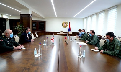 Armenia MOD, Georgia Ambassador discuss Armenian-Georgian cooperation in defense sector