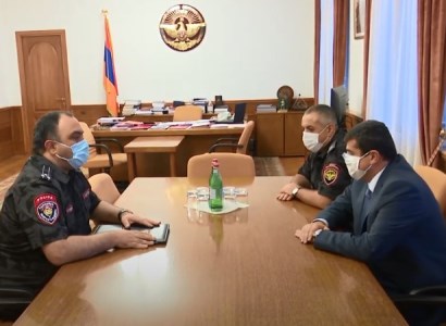 Ոստիկանապետն Արցախում է. հանդիպում է եղել Արցախի նախագահի հետ