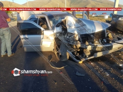 Խոշոր ավտովթար Գեղարքունիքի մարզում. Mercedes-ը դուրս է եկել երթևեկելի գոտուց, բախվել կայանված BMW-ին, կան վիրավորներ
