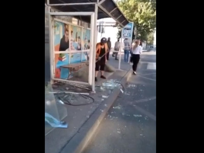 5 bus stops damaged in Yerevan