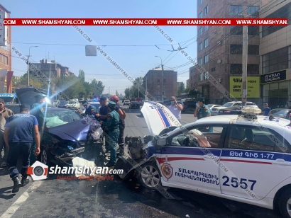 Խոշոր վթար Երեւանում. բախվել են ՃՈ Toyota Corolla-ն, Opel-ն ու Toyota Camry-ն, կան վիրավորներ