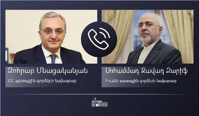 Զոհրաբ Մնացականյանը Իրանի ԱԳ նախարարի հետ քննարկել է տարածաշրջանի խնդիրները