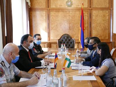 Armenia police chief receives India Ambassador