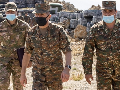 Armenia army general staff chief visits combat positions