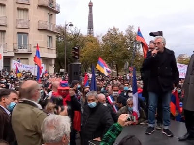 Փարիզում Թուրքիայի դեսպանատան մոտ բողոքի ցույց է անցկացվել