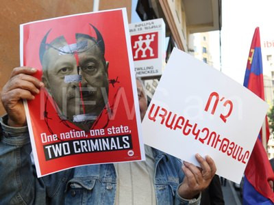 Communist Party of Armenia holds protest against Azerbaijani aggression in Nagorno-Karabakh (PHOTOS)