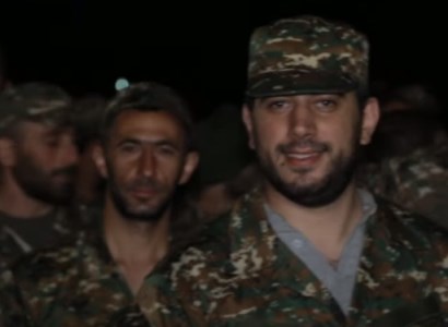 New Armenian military recruits heading for battlefront