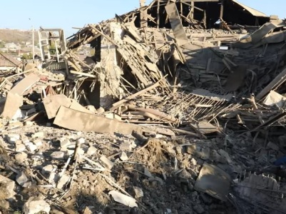 Aftermath of Azerbaijan shelling of Stepanakert overnight