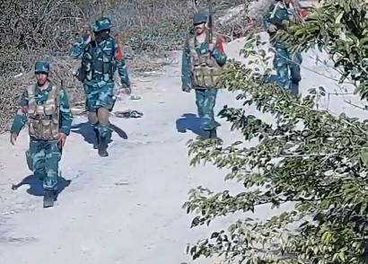 Armenian Defense Ministry shares video showing terrorists in Azerbaijano border guard uniform