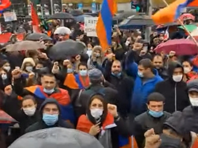 Armenians hold rally outside ECHR building in Strasbourg