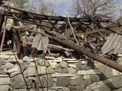 Azerbaijan warplane strikes at Artsakh village