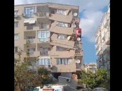 Buildings collapse in Izmir after earthquake hits western Turkey
