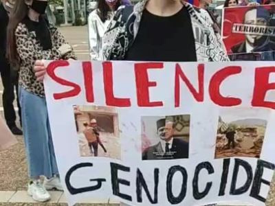 Armenians in Israel stage protest outside Tel Aviv City Hall