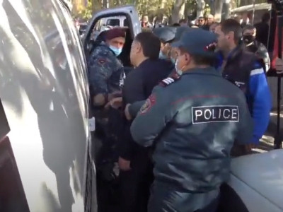 Yerevan police detain 129 people at Liberty Square