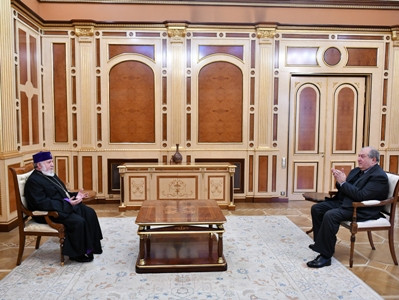 Armenia President meets with His Holiness Karekin II, Catholicos of All Armenians