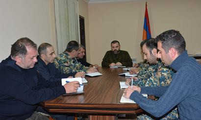 Արցախի ԱԻՊԾ-ում քննարկվել է Հադրութի, Շուշիի, Շահումյանի և Քաշաթաղի շրջանային ծառայողների հետագա անելիքները