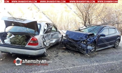 Վայոց Ձորում բախվել են ՊՆ N զորամասի ծառայության պետի Mercedes-ն ու պայմանագրային զինծառայողի Opel-ը. կա 5 վիրավոր