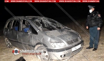 Ողբերգական ավտովթար Արարատի մարզում. Opel Zafira-ն մոտ 100 մետր գլորվելով, հայտնվել է դաշտում. կա1 զոհ,1 վիրավոր