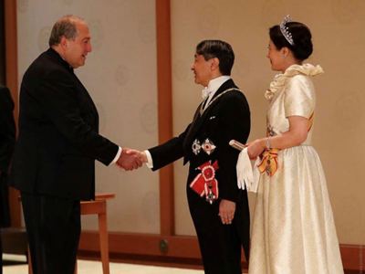 Armenia President congratulates Emperor of Japan on National Day