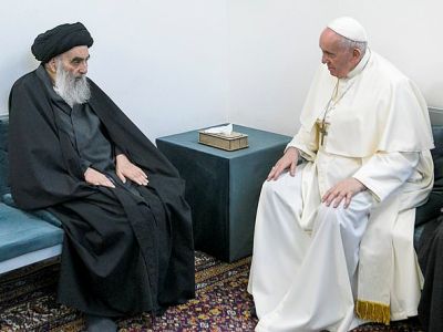 Pope Francis, Ayatollah Ali al-Sistani hold closed meeting in Iraq