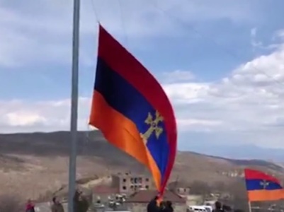 Armenian flag raised in Shurnukh village