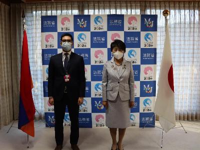 Armenia, Japan justice ministers meet, matter of Armenian captives’ return is presented