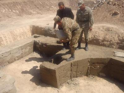 Destroyed Armenian church in Artsakh’s Jabrayil was built with soldiers’ assistance (PHOTOS)