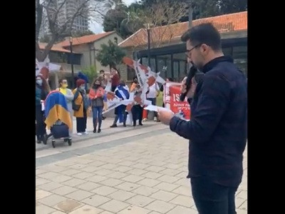 Armenian community protests outside Israel MOD, calls for end to arms sales to Azerbaijan (VIDEO)
