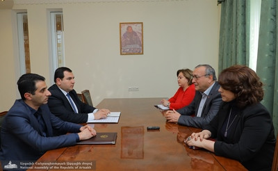 Artsakh Parliament Speaker receives justice minister and Prosecutor General