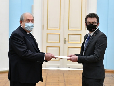 Newly appointed UK Ambassador presents Letters of Credence to Armenia President