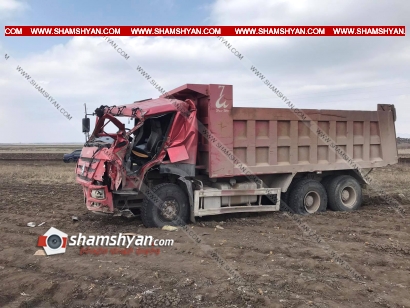 Շիրակի մարզում ճակատ-ճակատի բախվել են Hovo բեռնատարները. Վարորդներին հասցրել են հիվանդանոց