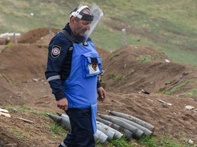 Karabakh emergency situations service: Life-threatening ammunition found in Askeran
