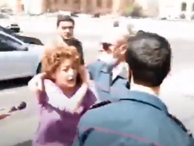 Police try to apprehend wife of Armenia opposition's candidate for PM Vazgen Manukyan