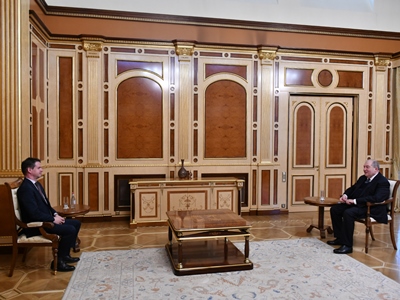 Armenia President receives France Ambassador