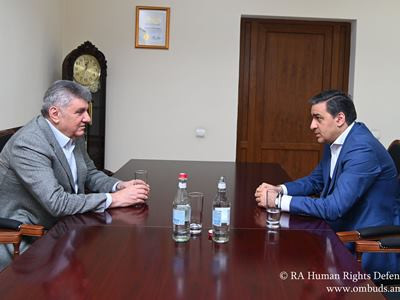 Armenian Ombudsman and Head of Armenians Unions discuss issues of protecting rights of Armenians in Russia