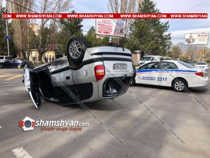 Աբովյան քաղաքում բախվել են Opel Astra-ն ու Opel Zafira-ն. վերջինս գլխիվայր շրջվել է, կա վիրավոր