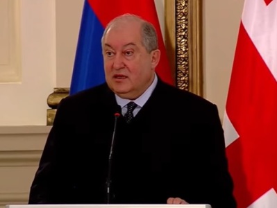 Armenia President in Tbilisi: Lasting peace in region impossible without fair settlement of Karabakh issue
