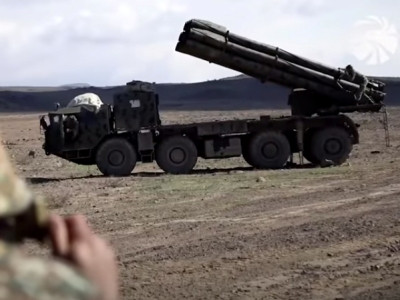 Armenia army launches another military exercise, Smerch missile system also used