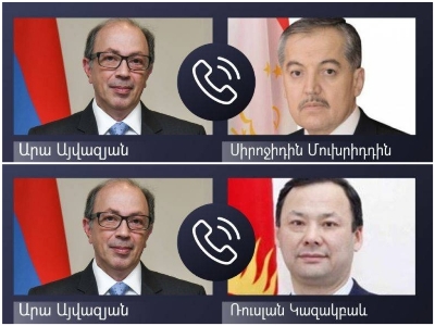 Armenia acting FM holds phone talks with his Tajik and Kyrgyz counterparts