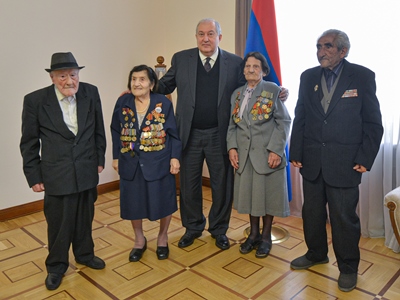 Armenia President hosts veterans of Great Patriotic War