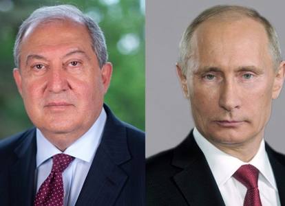 Vladimir Putin sends congratulatory message to Armen Sarkissian