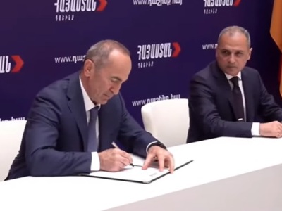 Declaration on cooperation of Armenia Alliance headed by Robert Kocharian presented