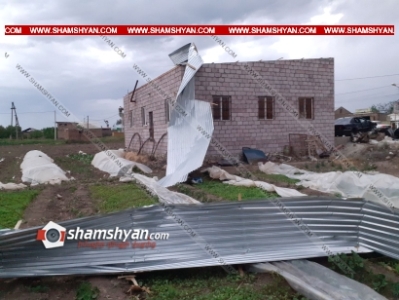 Արմավիրի մարզում ուժգին քամին տանիքներ է պոկել և վնասել ջերմոցներ