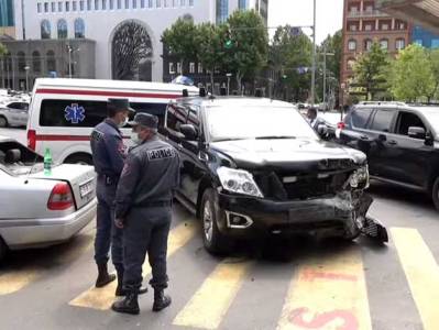 One of those injured has fractures after accident involving car escorting Armenia acting PM
